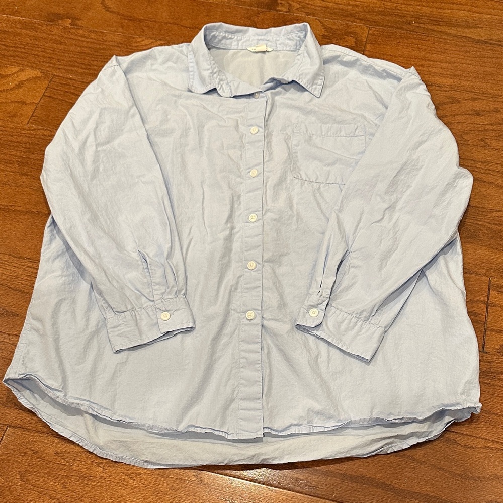 Aeropostale women’s oversized light blue  dress Shirt
